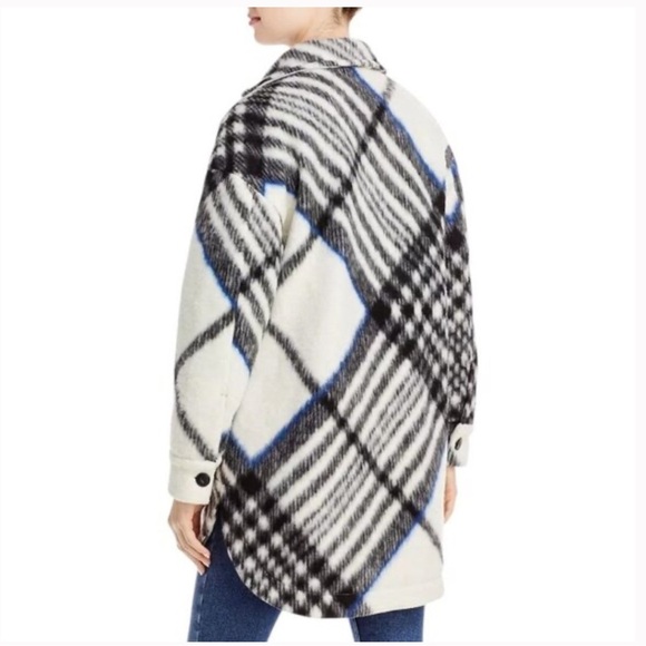 Anine Bing Oakley Multicolored Plaid Oversized Jacket Size XS - Picture 2 of 12